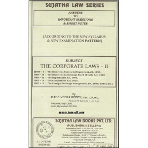 Sujatha's Corporate Laws - II for BSL & LL.B by Gade Veera Reddy